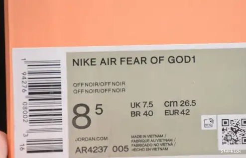 of Fear AR4237-005 Black 1 Air God Triple Nike 0523